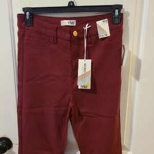 NWT YMI Maroon High Rise Flare Jeans